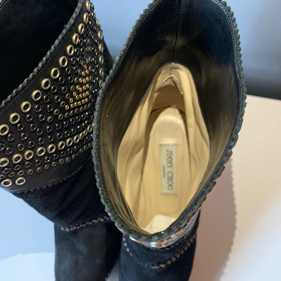 Jimmy Choo suede studded booties 41 1/2 - Picture 4 of 8